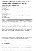 Cover page: Improving pedestrians' spatial learning during landmark-based navigation with auditory emotional cues and narrative