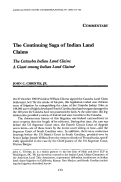 Cover page: The Continuing Saga of Indian Land Claims: The Catawba Indian Land Claim: A Giant among Indian Land Claims