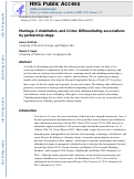 Cover page: Marriage, Cohabitation, and Crime: Differentiating Associations by Partnership Stage