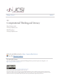 Cover page of Computational Thinking and Literacy