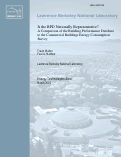 Cover page: Is the BPD Nationally Representative? A Comparison of the Building Performance Database to the Commercial Buildings Energy Consumption Survey