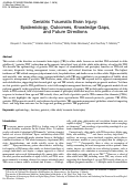Cover page: Geriatric Traumatic Brain Injury: Epidemiology, Outcomes, Knowledge Gaps, and Future Directions