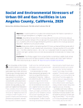 Cover page: Social and Environmental Stressors of Urban Oil and Gas Facilities in Los Angeles County, California, 2020.