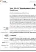 Cover page: Toxic Effect of Blood Feeding in Male Mosquitoes