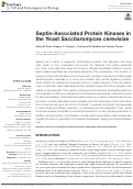 Cover page: Septin-Associated Protein Kinases in the Yeast Saccharomyces cerevisiae