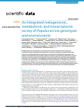 Cover page of An integrated metagenomic, metabolomic and transcriptomic survey of Populus across genotypes and environments.