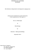 Cover page: The Evolution of Reproductive Development in Angiosperms