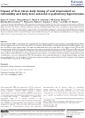 Cover page: Impact of four times daily dosing of oral treprostinil on tolerability and daily dose achieved in pulmonary hypertension