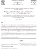 Cover page: Conservation of in vitro drug resistance patterns in epithelial ovarian carcinoma