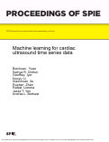 Cover page: Machine learning for cardiac ultrasound time series data