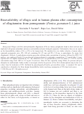 Cover page of Bioavailability of ellagic acid in human plasma after consumption of ellagitannins from pomegranate (Punica granatum L.) juice