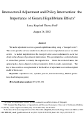 Cover page: Intersectoral Adjustment and Policy Intervention: the Importance of General Equilibrium Effects