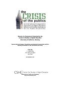 Cover page: The Crisis of the Publics: An International Comparative Discussion on Higher Education Reforms and Possible Implications for US Public Universities
