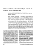 Cover page: Effect of cell density on thrombin binding to a specific site on bovine vascular endothelial cells.