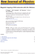 Cover page: Magnetic trapping of NH molecules with 20 s lifetimes