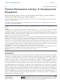 Cover page: Parental Keratoconus Literacy: A Socioeconomic Perspective