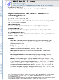 Cover page: Improved antiretroviral refill adherence in HIV-focused community pharmacies