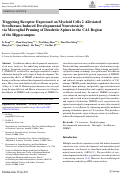 Cover page: Triggering Receptor Expressed on Myeloid Cells 2 Alleviated Sevoflurane-Induced Developmental Neurotoxicity via Microglial Pruning of Dendritic Spines in the CA1 Region of the Hippocampus