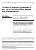 Cover page: Treatment of peanut allergy and colitis in mice via the intestinal release of butyrate from polymeric micelles