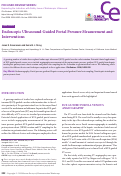 Cover page: Endoscopic Ultrasound-Guided Portal Pressure Measurement and Interventions.