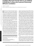 Cover page: Capillary Red Cell Transit Time Is an Unlikely Contributor to Exercise-Induced Pulmonary Diffusion Limitation