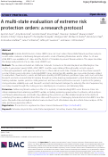 Cover page: A multi-state evaluation of extreme risk protection orders: a research protocol.