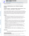 Cover page: Access to Ophthalmologic Care in Thailand: A Regional Analysis