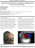 Cover page: Superficial Temporal Artery Pseudoaneurysm Diagnosed by Point-of-Care Ultrasound