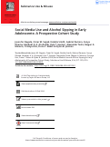 Cover page: Social Media Use and Alcohol Sipping in Early Adolescents: A Prospective Cohort Study