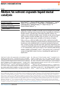Cover page: Molten Sn solvent expands liquid metal catalysis.