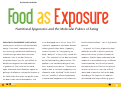 Cover page: Food as Exposure: Nutritional Epigenetics and the Molecular Politics of Eating