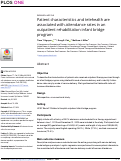 Cover page: Patient characteristics and telehealth are associated with attendance rates in an outpatient rehabilitation infant bridge program.