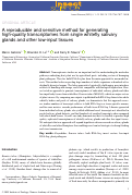 Cover page: A reproducible and sensitive method for generating high‐quality transcriptomes from single whitefly salivary glands and other low‐input tissues