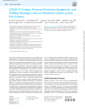 Cover page: COVID-19 Testing, Personal Protective Equipment, and Staffing Strategies Vary at Obstetrics Centers across the Country.