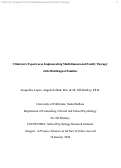 Cover page of Clinician’s Experiences Implementing Multidimensional Family Therapy with Multilingual Families