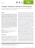 Cover page: Energetic landscape of polycystin channel gating