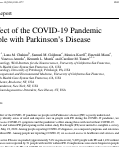 Cover page: The Effect of the COVID-19 Pandemic on People with Parkinson’s Disease