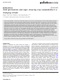 Cover page: Seed germination and vigor: ensuring crop sustainability in a changing climate