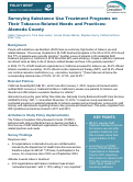 Cover page of Surveying Substance Use Treatment Programs onTheir Tobacco-Related Needs and Practices:Alameda County