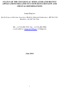 Cover page: Status of the TOUGH-FLAC simulator and recent applications related to coupled fluid flow and crustal deformations