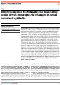 Cover page: Enterotoxigenic Escherichia coli heat-labile toxin drives enteropathic changes in small intestinal epithelia