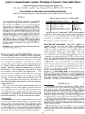 Cover page: Logicist Computational Cognitive Modeling of Infinitary False Belief Tasks