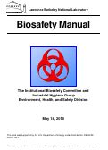 Cover page: Biosafety Manual