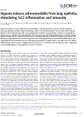 Cover page: Hypoxia induces adrenomedullin from lung epithelia, stimulating ILC2 inflammation and immunity.