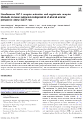 Cover page: Simultaneous GLP-1 receptor activation and angiotensin receptor blockade increase natriuresis independent of altered arterial pressure in obese OLETF rats