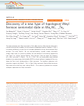 Cover page: Discovery of a new type of topological Weyl fermion semimetal state in MoxW1−xTe2