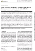 Cover page: Quantifying the impact of future extreme heat on the outdoor work sector in the United States