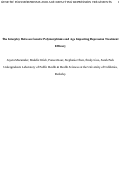 Cover page of The Interplay Between Genetic Polymorphisms and Age Impacting Depression Treatment Efficacy