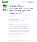 Cover page: Political influence associates with cortisol and health among egalitarian forager-farmers