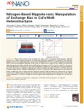 Cover page: Nitrogen-Based Magneto-ionic Manipulation of Exchange Bias in CoFe/MnN Heterostructures